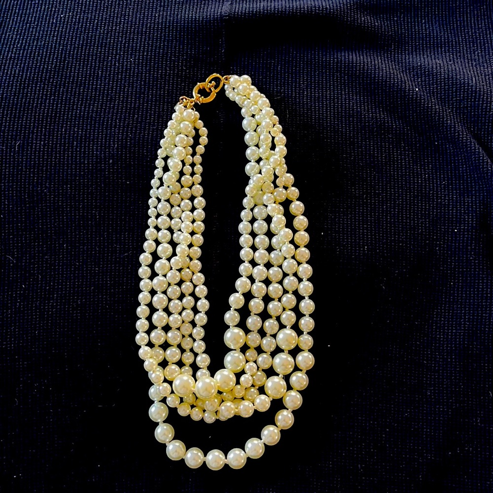 J Crew Multi Strand Pearl Necklace